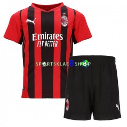 AC Milan drakt Hjemmetrøye Kort erm 2021-22 , Barnesett AC Milan drakt Hjemmetrøye Kort erm 2021-22 , Barnesett