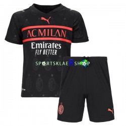 AC Milan drakt Tredjetrøye Kort erm 2021-22 , Barnesett AC Milan drakt Tredjetrøye Kort erm 2021-22 , Barnesett