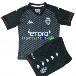 AS Monaco drakt Bortetrøye Kort erm 2021-22 , Barnesett