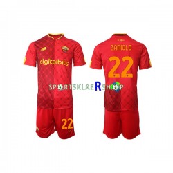AS Roma drakt Nicolo Zaniolo 22 Hjemmetrøye Kort erm 2022-23 , Barnesett AS Roma drakt Nicolo Zaniolo 22 Hjemmetrøye Kort erm 2022-23 , Barnesett