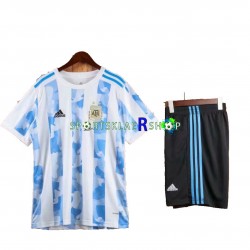 Argentina drakt 2021 Hjemmetrøye Kort erm , Barnesett