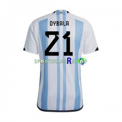 Argentina drakt Dybala 21 Hjemmetrøye Kort erm VM 2022 , Herre