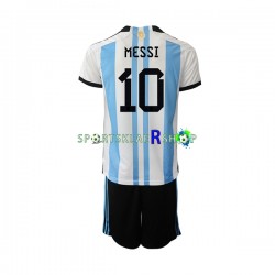 Argentina drakt Messi 10 Hjemmetrøye Kort erm VM 2022 , Barnesett