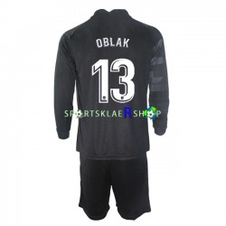 Atlético Madrid drakt Jan Oblak 13 Keeper Bortetrøye Lang erm 2021-22 , Barnesett