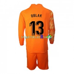 Atlético Madrid drakt Jan Oblak 13 Keeper Hjemmetrøye Lang erm 2021-22 , Barnesett