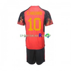 Belgia drakt Hazard 10 Hjemmetrøye Kort erm VM 2022 , Barnesett