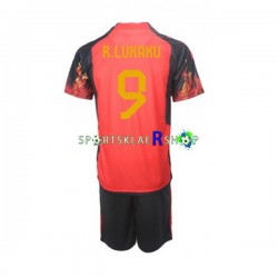 Belgia drakt Lukaku 9 Hjemmetrøye Kort erm VM 2022 , Barnesett