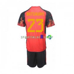 Belgia drakt Michy Batshuayi 23 Hjemmetrøye Kort erm VM 2022 , Barnesett