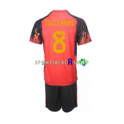 Belgia drakt Youri Tielemans 8 Hjemmetrøye Kort erm VM 2022 , Barnesett