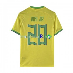 Brasil drakt Vinicius Junior 20 Hjemmetrøye Kort erm VM 2022 , Herre