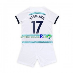 Chelsea drakt Sterling 17 Bortetrøye Kort erm 2022-23 , Barnesett