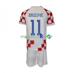 Kroatia drakt Brozovic 11 Hjemmetrøye Kort erm VM 2022 , Barnesett