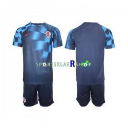 Kroatia drakt Bortetrøye Kort erm VM 2022 , Barnesett