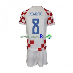Kroatia drakt Kovacic 8 Hjemmetrøye Kort erm VM 2022 , Barnesett