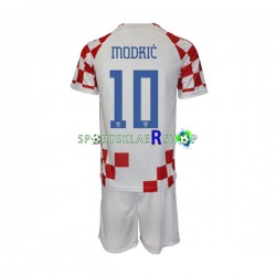 Kroatia drakt Modrić 10 Hjemmetrøye Kort erm VM 2022 , Barnesett