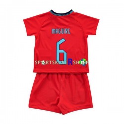 England drakt Maguire 6 Bortetrøye Kort erm VM 2022 , Barnesett