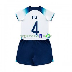 England drakt Rice 4 Hjemmetrøye Kort erm VM 2022 , Barnesett