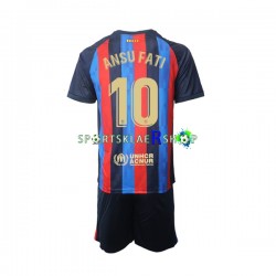 FC Barcelona drakt Ansu Fati 10 Hjemmetrøye Kort erm 2022-23 , Barnesett