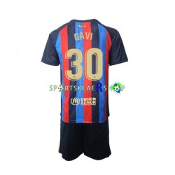 FC Barcelona drakt Gavi 30 Hjemmetrøye Kort erm 2022-23 , Barnesett