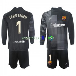 FC Barcelona drakt Ter Stegen 1 Keeper Bortetrøye Lang erm 2021-22 , Barnesett