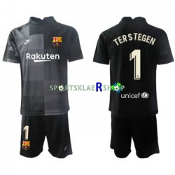 FC Barcelona drakt Ter Stegen 1 Keeper Bortetrøye Kort erm 2021-22 , Barnesett
