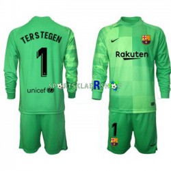 FC Barcelona drakt Ter Stegen 1 Keeper Tredjetrøye Lang erm 2021-22 , Barnesett