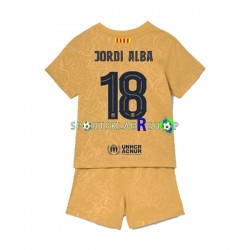 FC Barcelona drakt Jordi Alba 18 Bortetrøye Kort erm 2022-23 , Barnesett