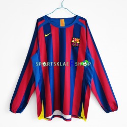 FC Barcelona drakt Retro Hjemmetrøye Lang erm 2005-2006 , Herre