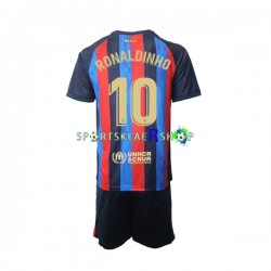 FC Barcelona drakt Ronaldinho 10 Hjemmetrøye Kort erm 2022-23 , Barnesett
