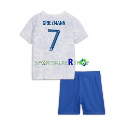 Frankrike drakt Griezmann 7 Bortetrøye Kort erm VM 2022 , Barnesett