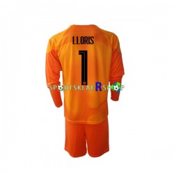 Frankrike drakt Hugo Lloris 1 Keeper Bortetrøye Lang erm VM 2022 , Barnesett