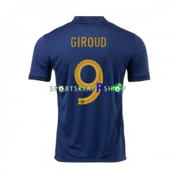 Frankrike drakt Olivier Giroud 9 Hjemmetrøye Kort erm VM 2022 , Herre