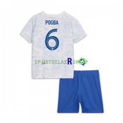 Frankrike drakt Pogba 6 Bortetrøye Kort erm VM 2022 , Barnesett