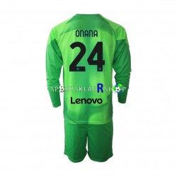 Inter Milan drakt Andre Onana 24 Keeper Tredjetrøye Lang erm 2022-23 , Barnesett