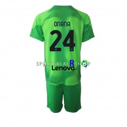Inter Milan drakt Andre Onana 24 Keeper Tredjetrøye Kort erm 2022-23 , Barnesett