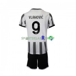 Juventus drakt Vlahovic 9 Hjemmetrøye Kort erm 2022-23 , Barnesett Juventus drakt Vlahovic 9 Hjemmetrøye Kort erm 2022-23 , Barnesett