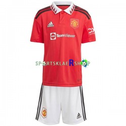 Manchester Utd drakt Hjemmetrøye Kort erm 2022-23 , Barnesett
