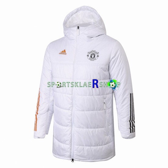Manchester Utd Hvit Vinter Bomullsfrakk , Herre