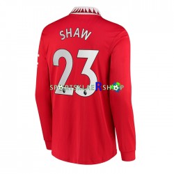 Manchester Utd drakt Luke Shaw 23 Hjemmetrøye Lang erm 2022-23 , Herre
