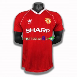 Manchester Utd drakt 1988 Retro Hjemmetrøye Kort erm , Herre