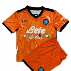 Napoli drakt Keeper Tredjetrøye Kort erm 2021-22 , Barnesett