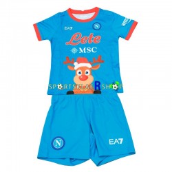 Napoli drakt Xmas Hjemmetrøye Kort erm 2022-23 , Barnesett