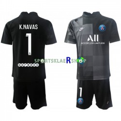 Paris Saint-Germain drakt Keylor Navas 1 Keeper Bortetrøye Kort erm 2021-22 , Barnesett