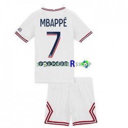 Paris Saint-Germain drakt Mbappé Kylian 7 Fjerdetrøye Kort erm 2021-22 , Barnesett