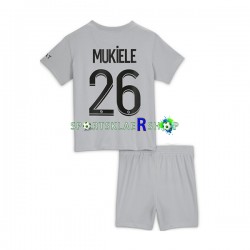 Paris Saint-Germain drakt Mukiele 26 Bortetrøye Kort erm 2022-23 , Barnesett