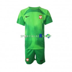 Polen drakt Keeper Hjemmetrøye Kort erm VM 2022 , Barnesett