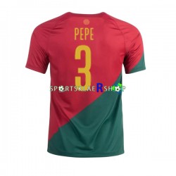 Portugal drakt PEPE 3 Hjemmetrøye Kort erm VM 2022 , Herre