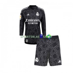 Real Madrid drakt Keeper Bortetrøye Lang erm 2022-23 , Barnesett