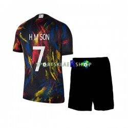 Sør-Korea drakt Son Heung-min 7 Bortetrøye Kort erm VM 2022 , Barnesett