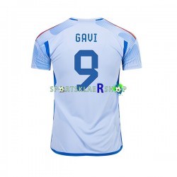 Spania drakt Gavi 9 Bortetrøye Kort erm VM 2022 , Herre